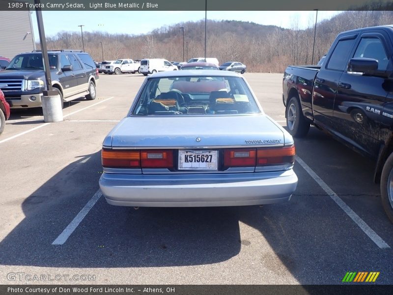 Light Blue Metallic / Blue 1989 Toyota Camry Sedan