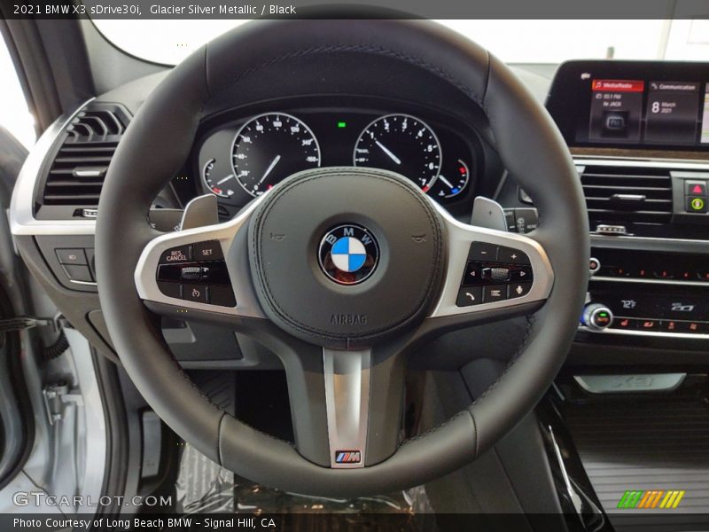 Glacier Silver Metallic / Black 2021 BMW X3 sDrive30i