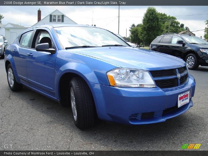 Marathon Blue Pearl / Dark Slate Gray/Light Slate Gray 2008 Dodge Avenger SE