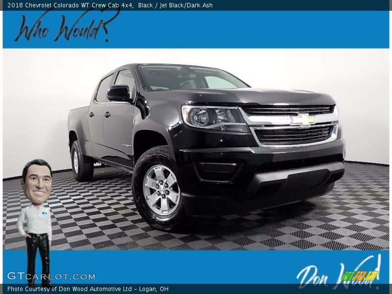 Black / Jet Black/Dark Ash 2018 Chevrolet Colorado WT Crew Cab 4x4