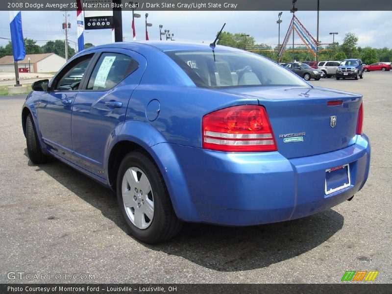 Marathon Blue Pearl / Dark Slate Gray/Light Slate Gray 2008 Dodge Avenger SE