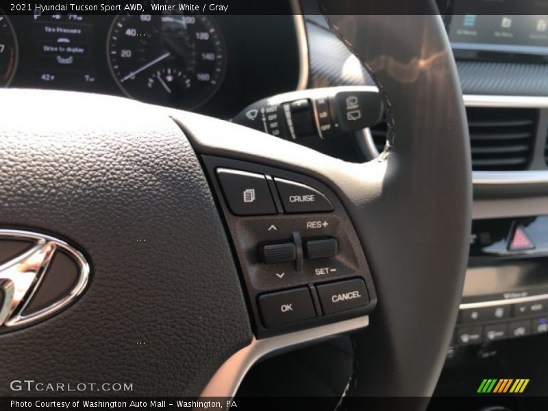Winter White / Gray 2021 Hyundai Tucson Sport AWD