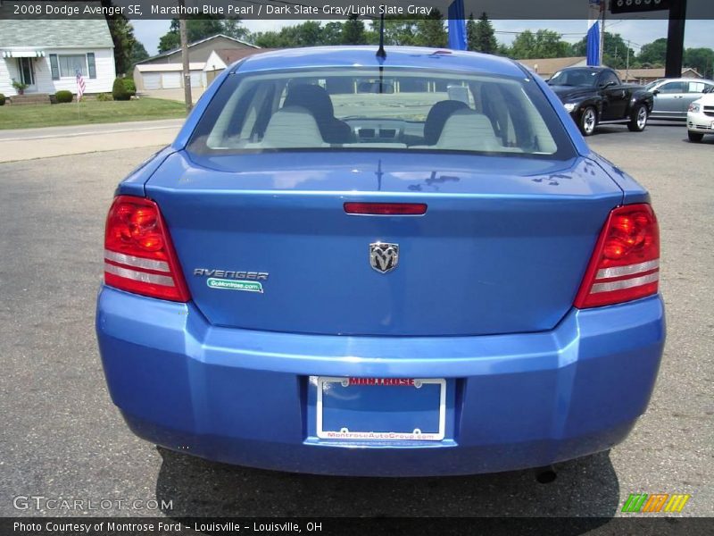 Marathon Blue Pearl / Dark Slate Gray/Light Slate Gray 2008 Dodge Avenger SE
