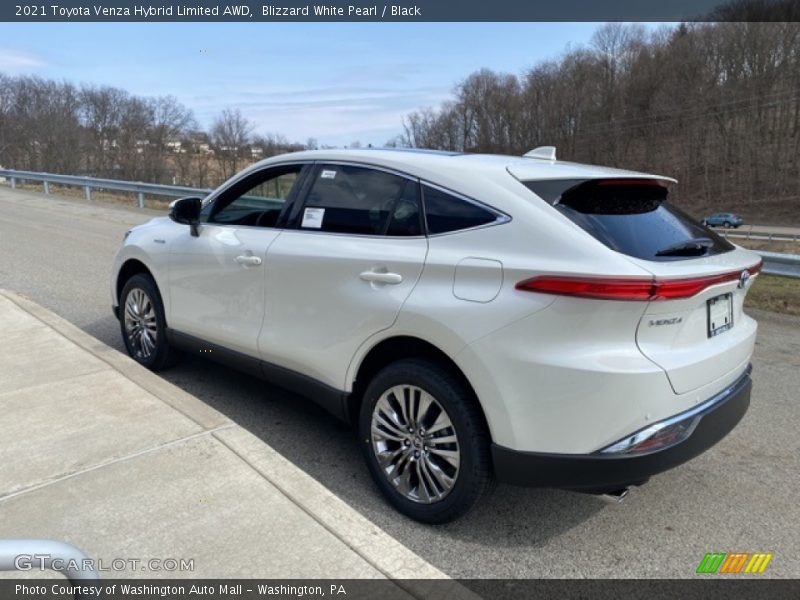 Blizzard White Pearl / Black 2021 Toyota Venza Hybrid Limited AWD