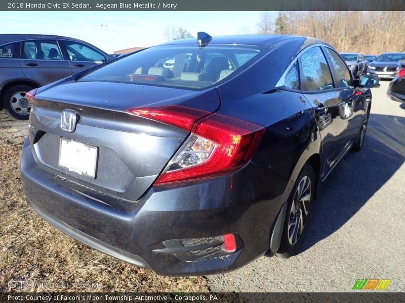 Aegean Blue Metallic / Ivory 2018 Honda Civic EX Sedan