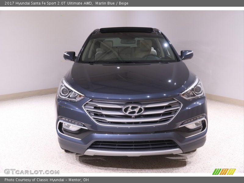 Marlin Blue / Beige 2017 Hyundai Santa Fe Sport 2.0T Ulitimate AWD
