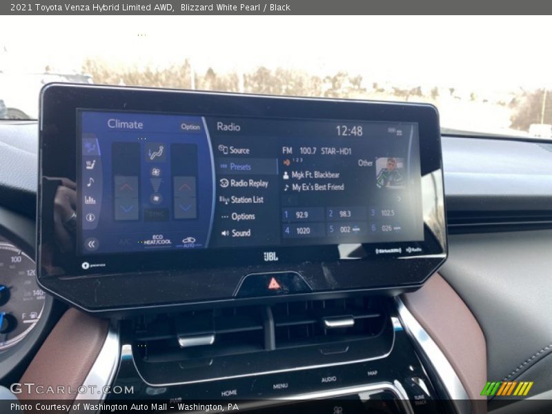 Blizzard White Pearl / Black 2021 Toyota Venza Hybrid Limited AWD