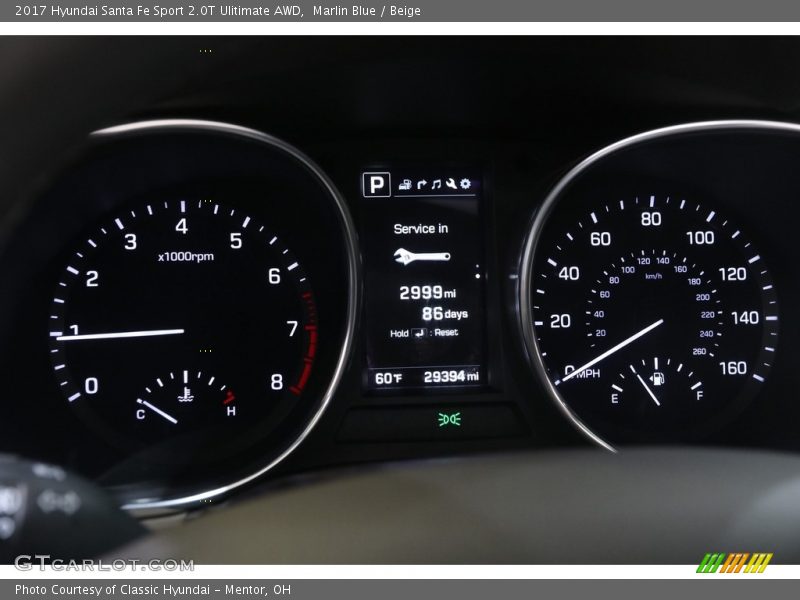  2017 Santa Fe Sport 2.0T Ulitimate AWD 2.0T Ulitimate AWD Gauges