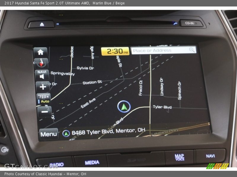 Navigation of 2017 Santa Fe Sport 2.0T Ulitimate AWD