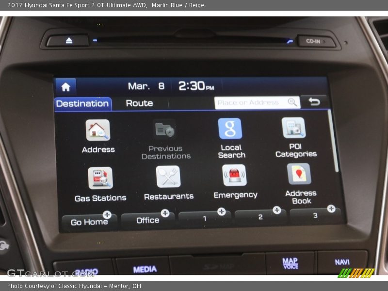 Controls of 2017 Santa Fe Sport 2.0T Ulitimate AWD