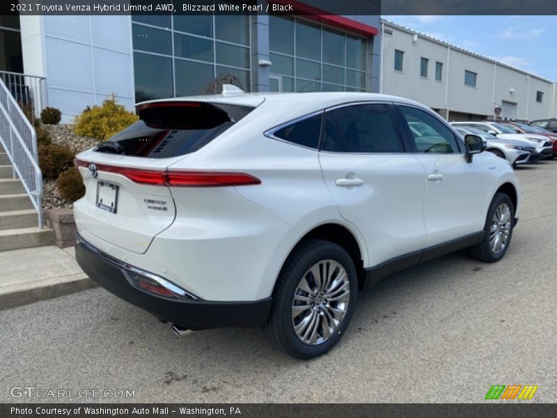 Blizzard White Pearl / Black 2021 Toyota Venza Hybrid Limited AWD