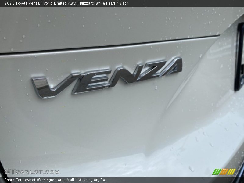 Blizzard White Pearl / Black 2021 Toyota Venza Hybrid Limited AWD
