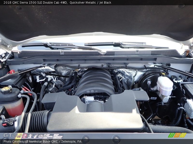 Quicksilver Metallic / Jet Black 2018 GMC Sierra 1500 SLE Double Cab 4WD