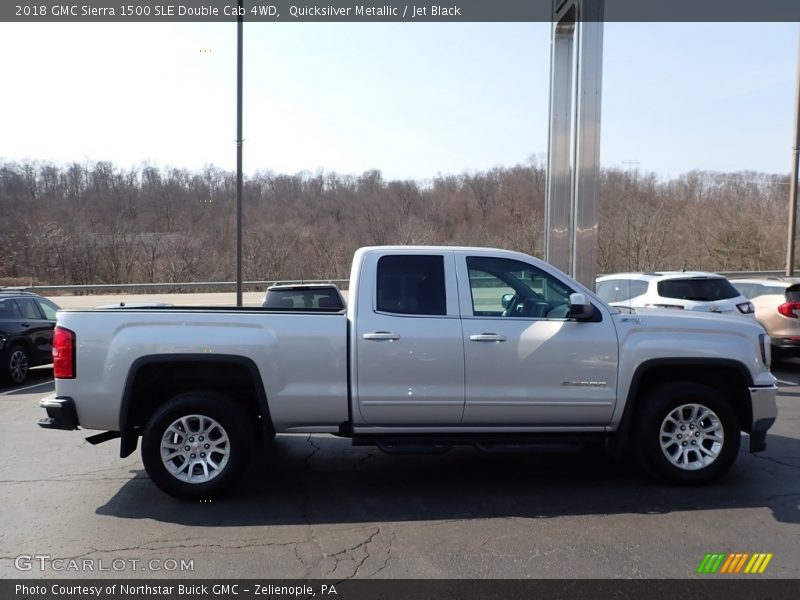 Quicksilver Metallic / Jet Black 2018 GMC Sierra 1500 SLE Double Cab 4WD