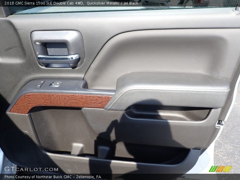 Quicksilver Metallic / Jet Black 2018 GMC Sierra 1500 SLE Double Cab 4WD