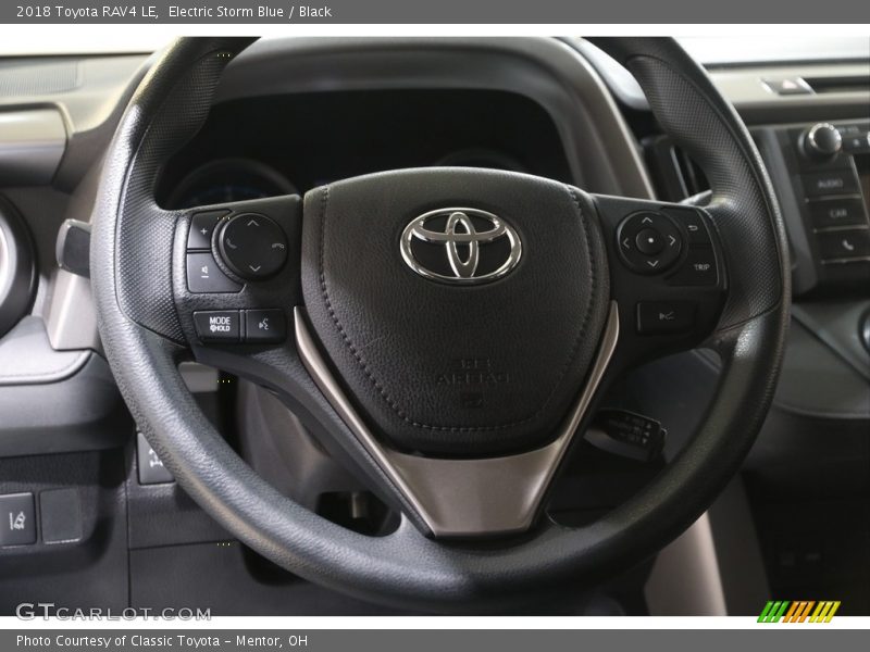 Electric Storm Blue / Black 2018 Toyota RAV4 LE