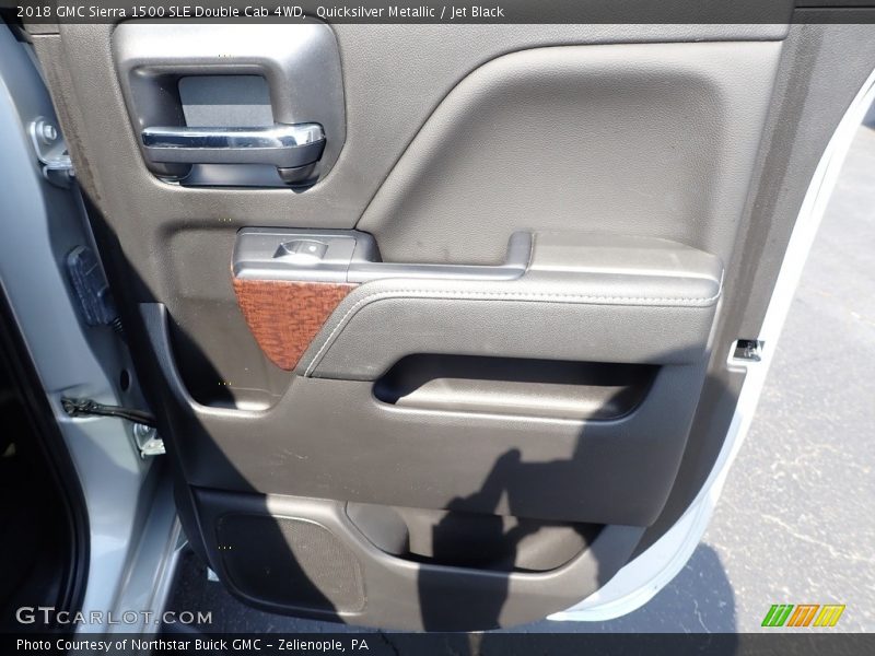 Quicksilver Metallic / Jet Black 2018 GMC Sierra 1500 SLE Double Cab 4WD