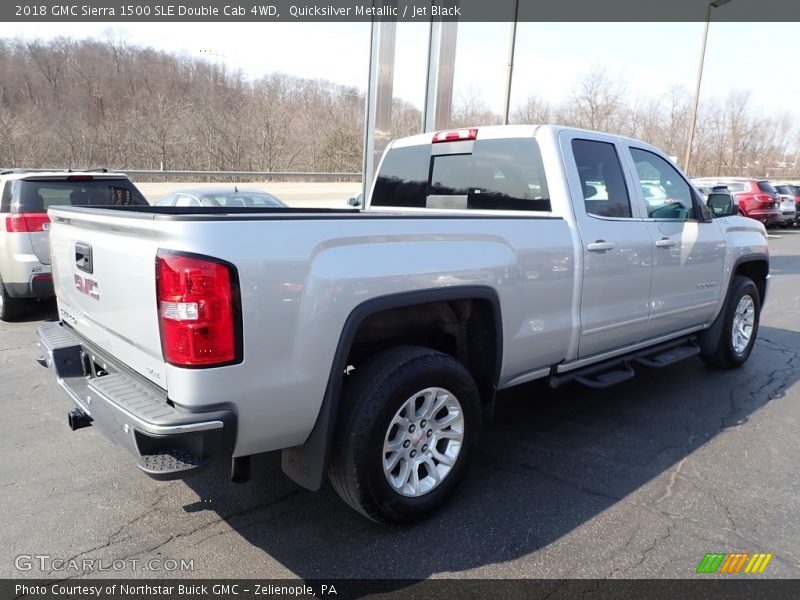 Quicksilver Metallic / Jet Black 2018 GMC Sierra 1500 SLE Double Cab 4WD