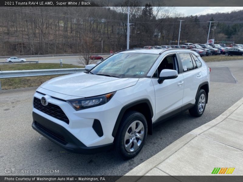 Super White / Black 2021 Toyota RAV4 LE AWD