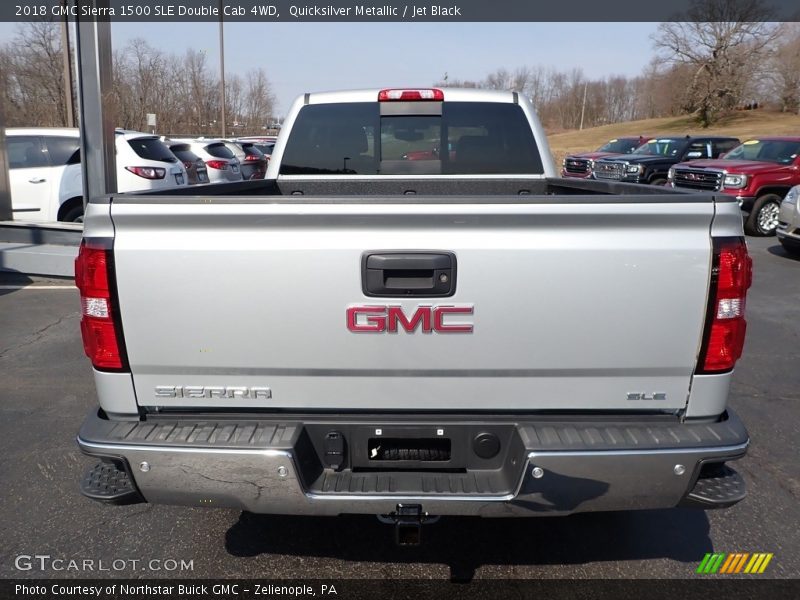 Quicksilver Metallic / Jet Black 2018 GMC Sierra 1500 SLE Double Cab 4WD