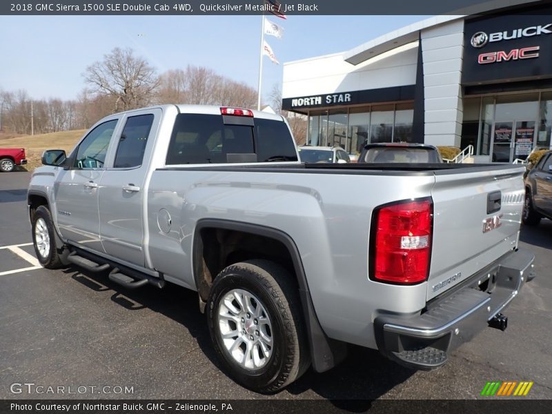 Quicksilver Metallic / Jet Black 2018 GMC Sierra 1500 SLE Double Cab 4WD