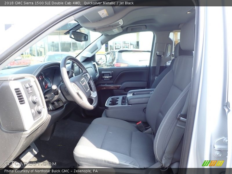 Quicksilver Metallic / Jet Black 2018 GMC Sierra 1500 SLE Double Cab 4WD