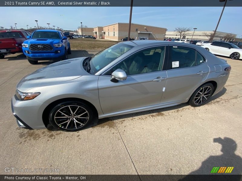 Celestial Silver Metallic / Black 2021 Toyota Camry SE AWD