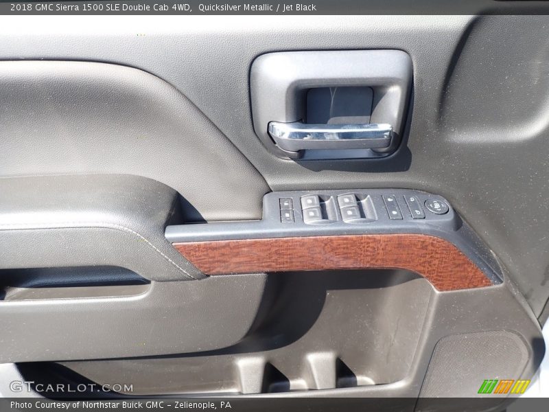 Quicksilver Metallic / Jet Black 2018 GMC Sierra 1500 SLE Double Cab 4WD