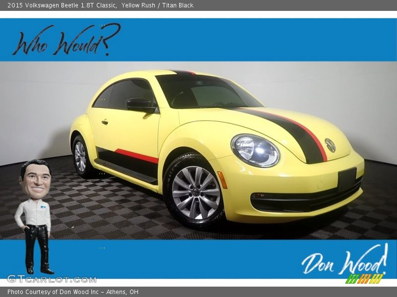 Yellow Rush / Titan Black 2015 Volkswagen Beetle 1.8T Classic
