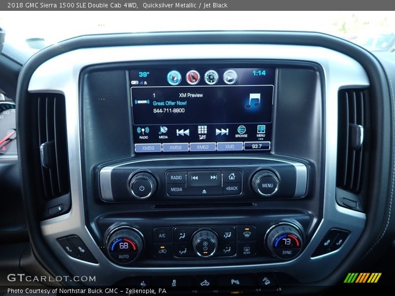 Quicksilver Metallic / Jet Black 2018 GMC Sierra 1500 SLE Double Cab 4WD