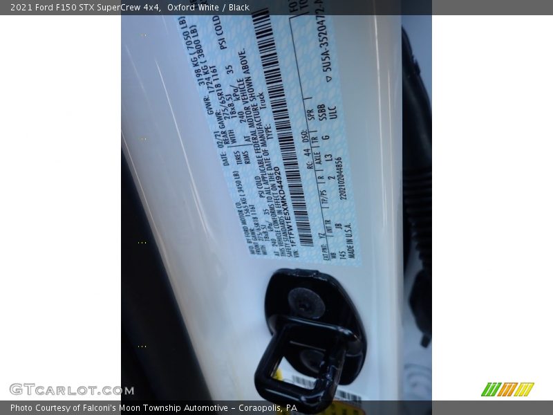 Oxford White / Black 2021 Ford F150 STX SuperCrew 4x4
