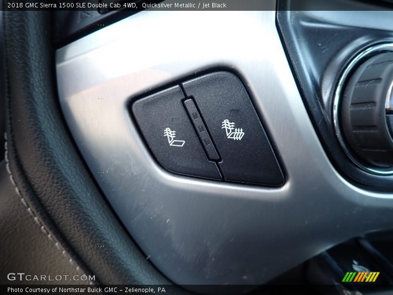Quicksilver Metallic / Jet Black 2018 GMC Sierra 1500 SLE Double Cab 4WD