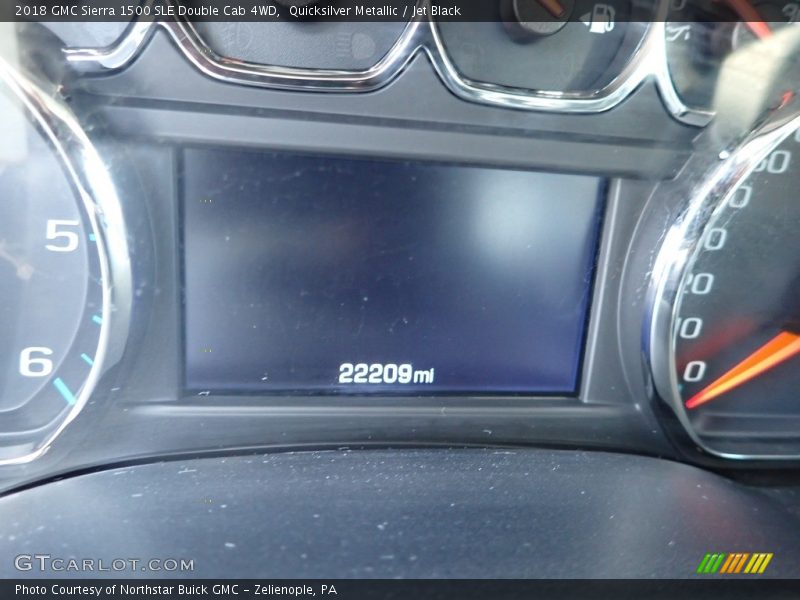 Quicksilver Metallic / Jet Black 2018 GMC Sierra 1500 SLE Double Cab 4WD