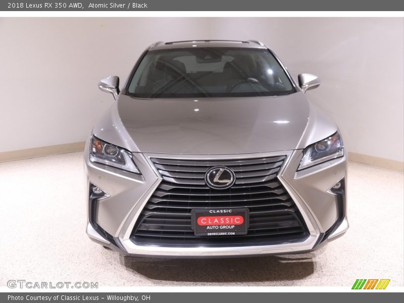 Atomic Silver / Black 2018 Lexus RX 350 AWD