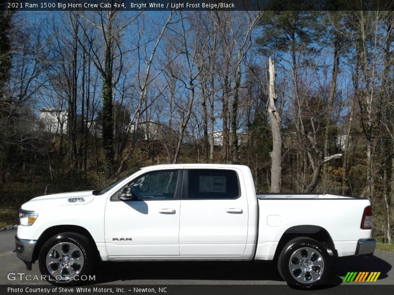 Bright White / Light Frost Beige/Black 2021 Ram 1500 Big Horn Crew Cab 4x4