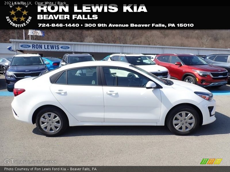 Clear White / Black 2021 Kia Rio LX