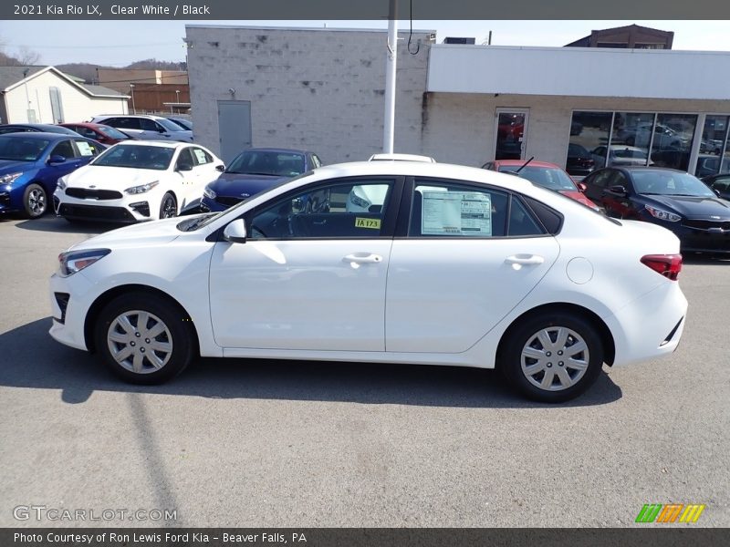 Clear White / Black 2021 Kia Rio LX