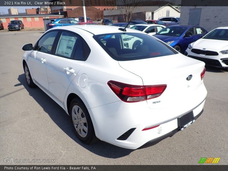 Clear White / Black 2021 Kia Rio LX