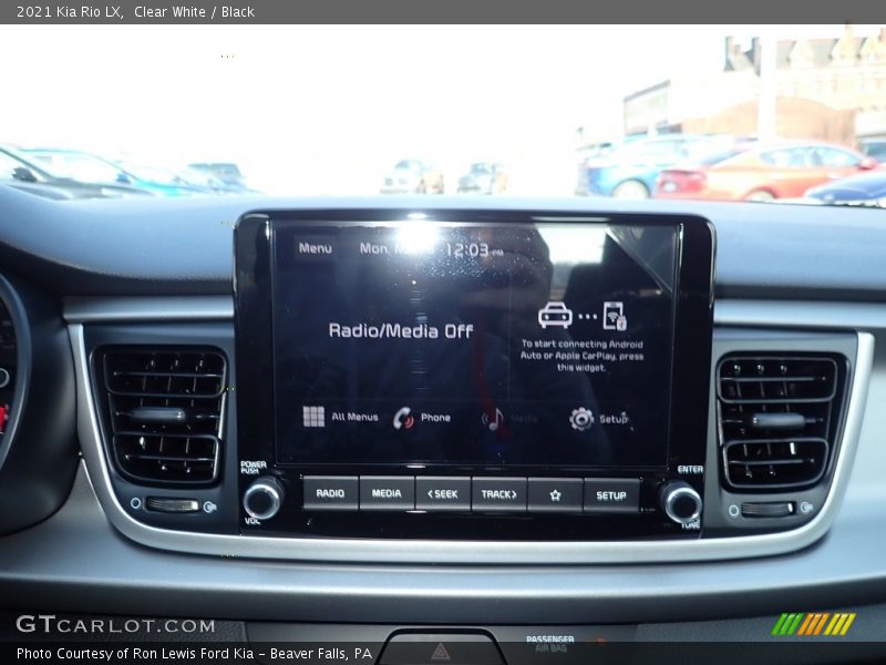 Clear White / Black 2021 Kia Rio LX