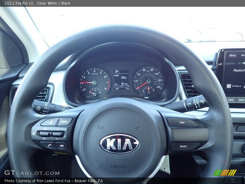 Clear White / Black 2021 Kia Rio LX