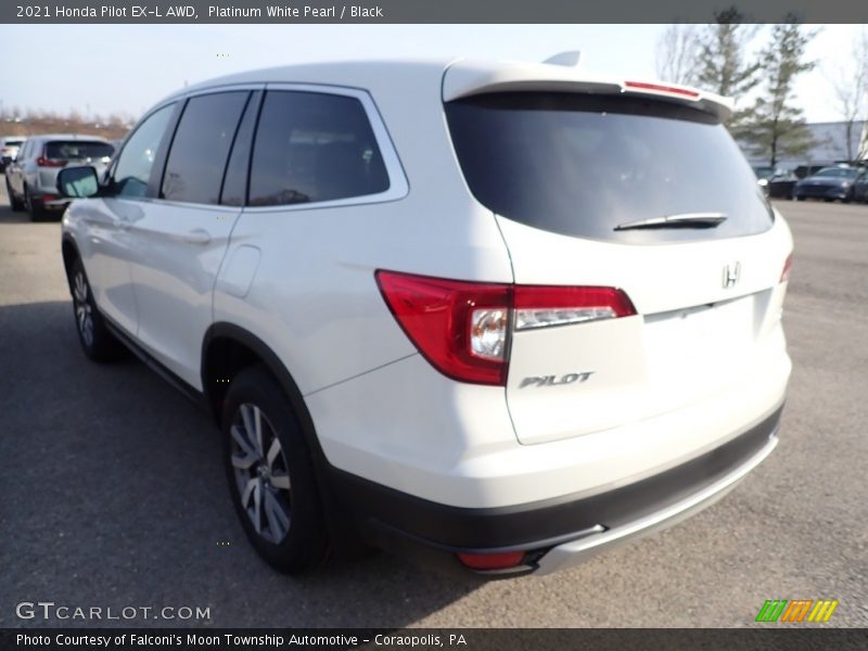 Platinum White Pearl / Black 2021 Honda Pilot EX-L AWD