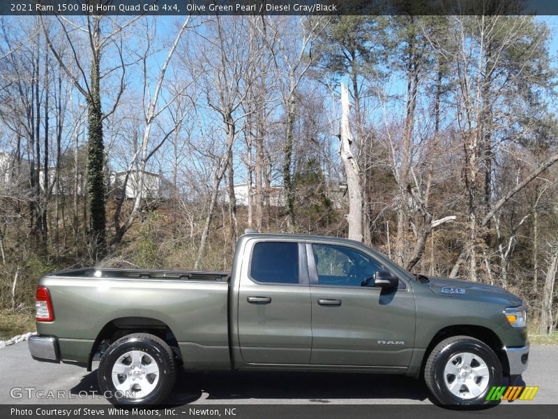 Olive Green Pearl / Diesel Gray/Black 2021 Ram 1500 Big Horn Quad Cab 4x4