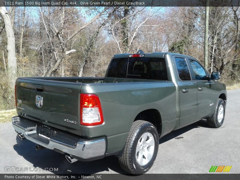 Olive Green Pearl / Diesel Gray/Black 2021 Ram 1500 Big Horn Quad Cab 4x4