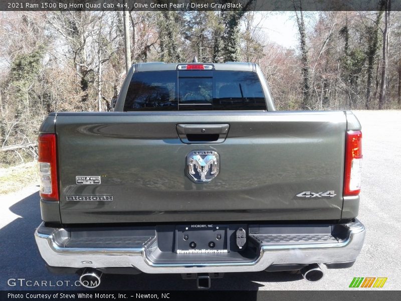 Olive Green Pearl / Diesel Gray/Black 2021 Ram 1500 Big Horn Quad Cab 4x4