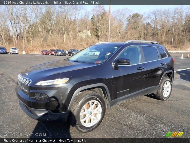 Brilliant Black Crystal Pearl / Black 2016 Jeep Cherokee Latitude 4x4