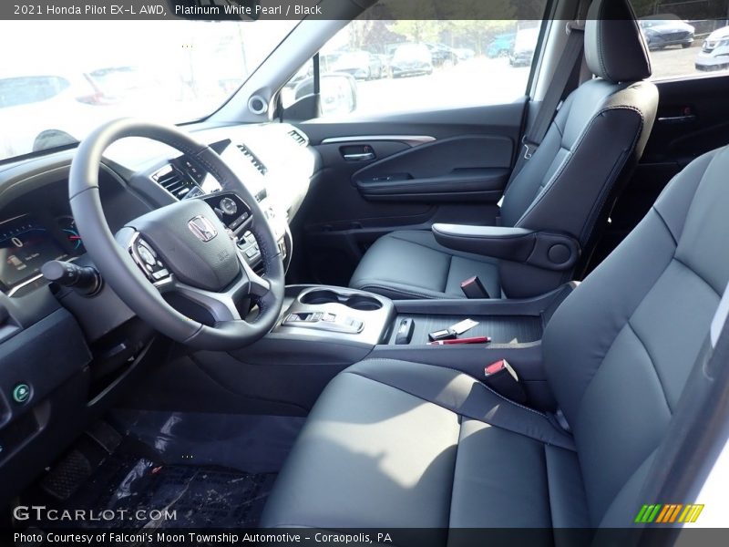 Platinum White Pearl / Black 2021 Honda Pilot EX-L AWD