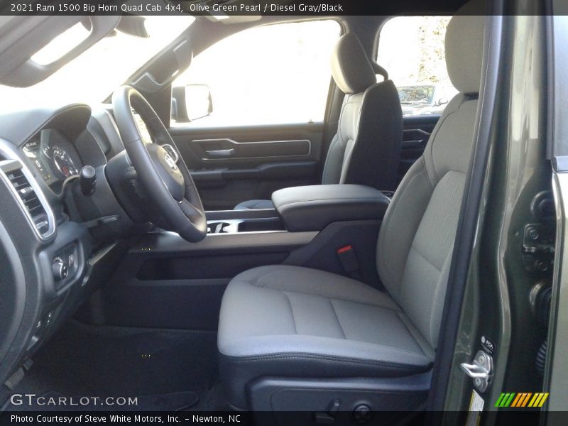 Olive Green Pearl / Diesel Gray/Black 2021 Ram 1500 Big Horn Quad Cab 4x4