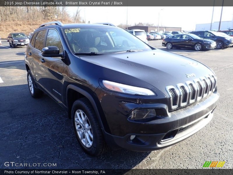 Brilliant Black Crystal Pearl / Black 2016 Jeep Cherokee Latitude 4x4