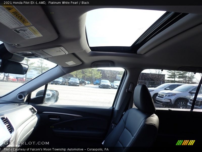 Platinum White Pearl / Black 2021 Honda Pilot EX-L AWD