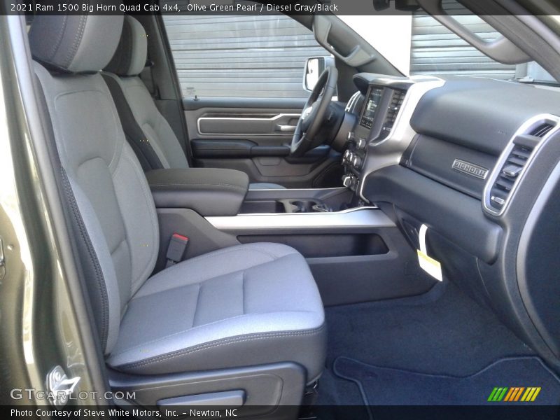Olive Green Pearl / Diesel Gray/Black 2021 Ram 1500 Big Horn Quad Cab 4x4